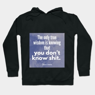 Socrates Quote - we don't know shit Hoodie